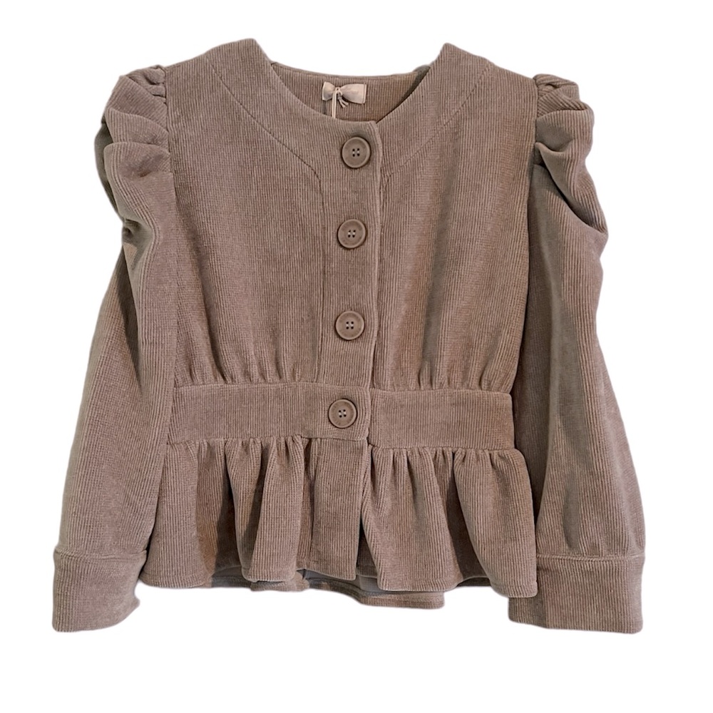NWT Regalinas Button Sweater with Ruffle